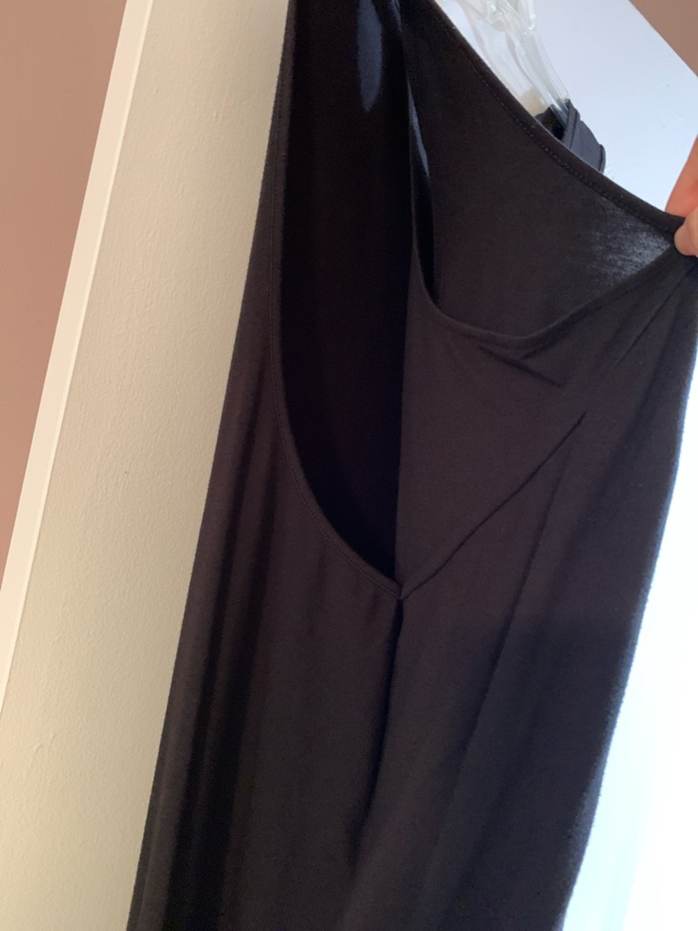 Cuyana Black Sleeveless Drape-Back midi dress - Picture 4 of 12